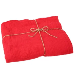 Mantel de bambúla rojo