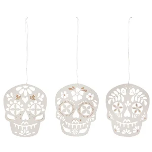 Adornos papel y glitter SKULL