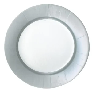Platos premium plata Linen / 8 uds.