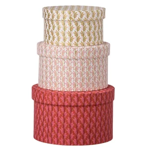 Cajas redondas Atelier rojo