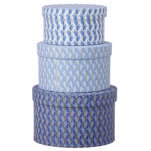Cajas redondas Atelier azul