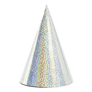 Gorrito de fiesta holográfico / 6 uds.