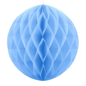 Bola nido de abeja celeste pastel