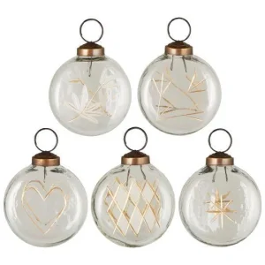 Bolas cristal para árbol / 5 uds.