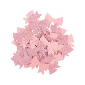Confeti lazos glitter rosa