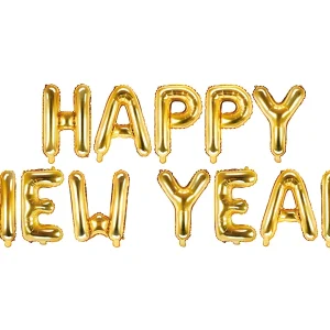 Globo foil Letras Doradas 'Happy New Year'