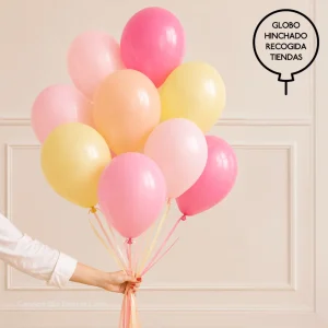 Bouquet globos Látex Bloom Ribbons hinchados con Helio