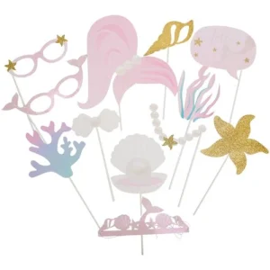 Kit Photo Booth Sirenas pastel