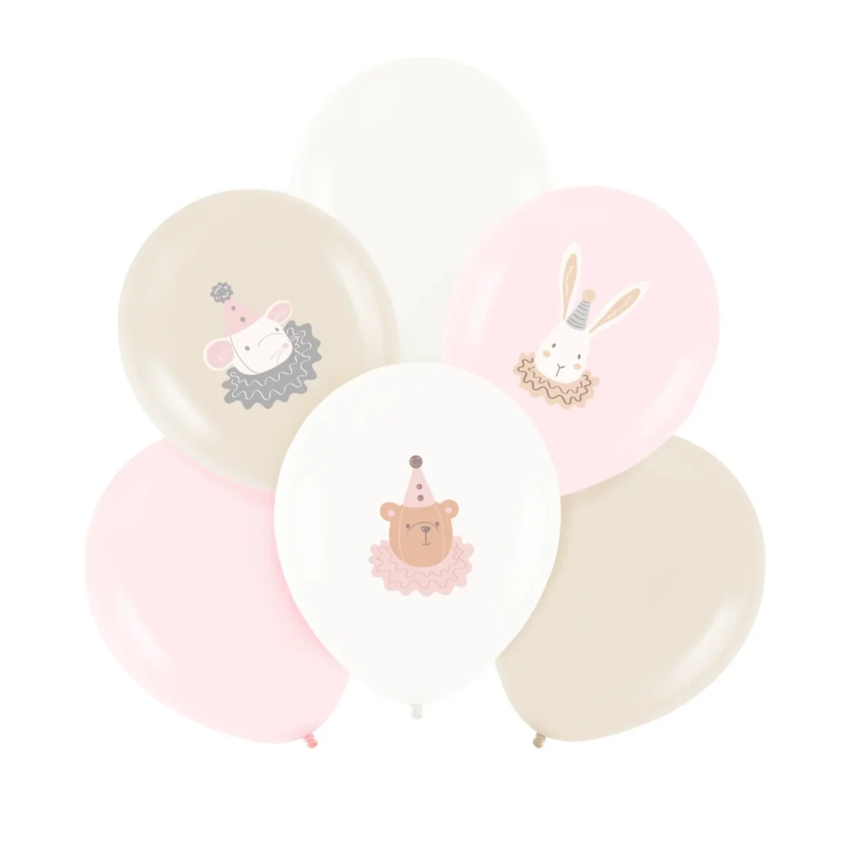 Mix globos ECO rosa Petit Birthday / 6 uds.