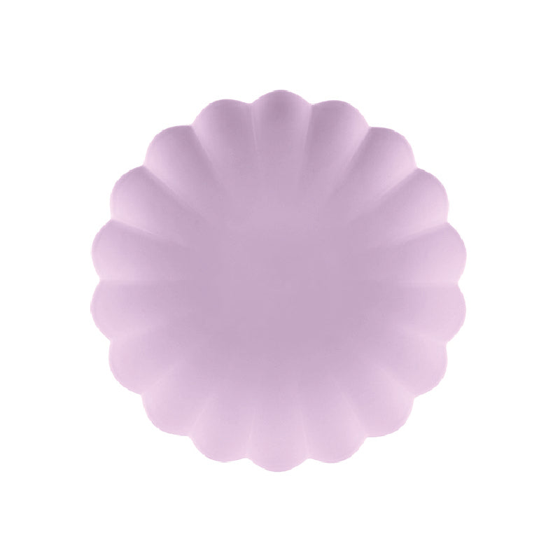 Plato de plástico festonado Violeta basic / 4 uds. - Image 2