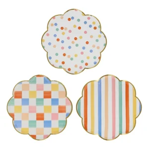 Plato mix diseños multicolor / 8 uds.