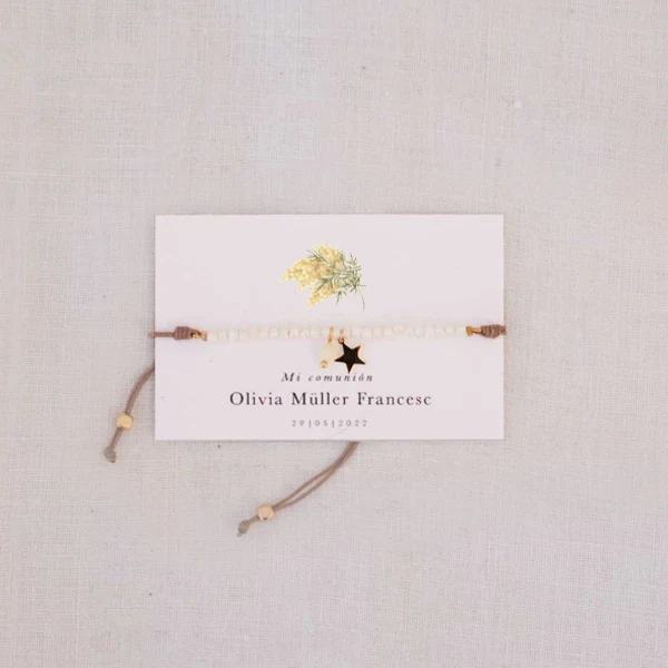 Pulsera perla de río y estrella personalizada / 6 uds. - Image 4