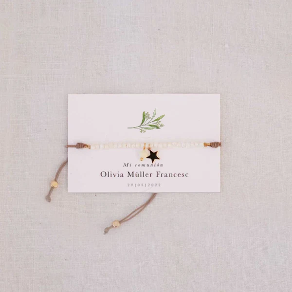 Pulsera perla de río y estrella personalizada / 6 uds. - Image 3