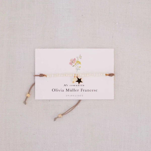 Pulsera perla de río y estrella personalizada / 6 uds. - Image 6