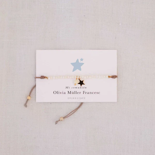 Pulsera perla de río y estrella personalizada / 6 uds. - Image 7