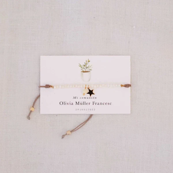 Pulsera perla de río y estrella personalizada / 6 uds. - Image 8