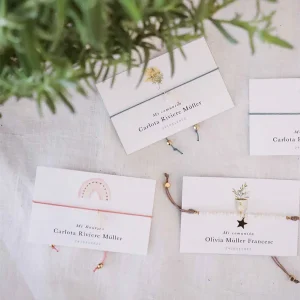 Pulsera cruz Nácar personalizada / 6 uds.